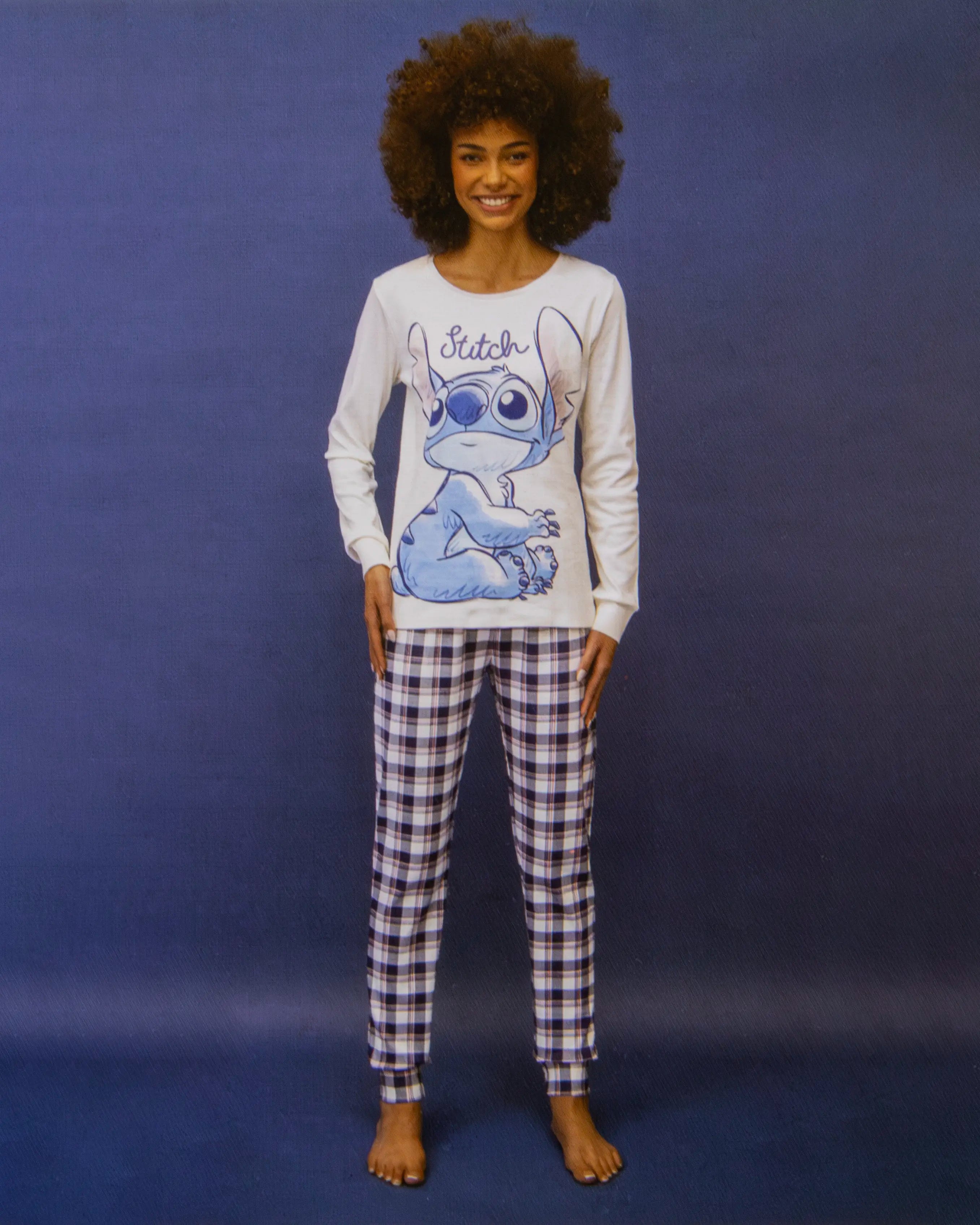 Pigiama da donna in cotone Interlock Sabor DYD2707 " Lilo & Stitch"