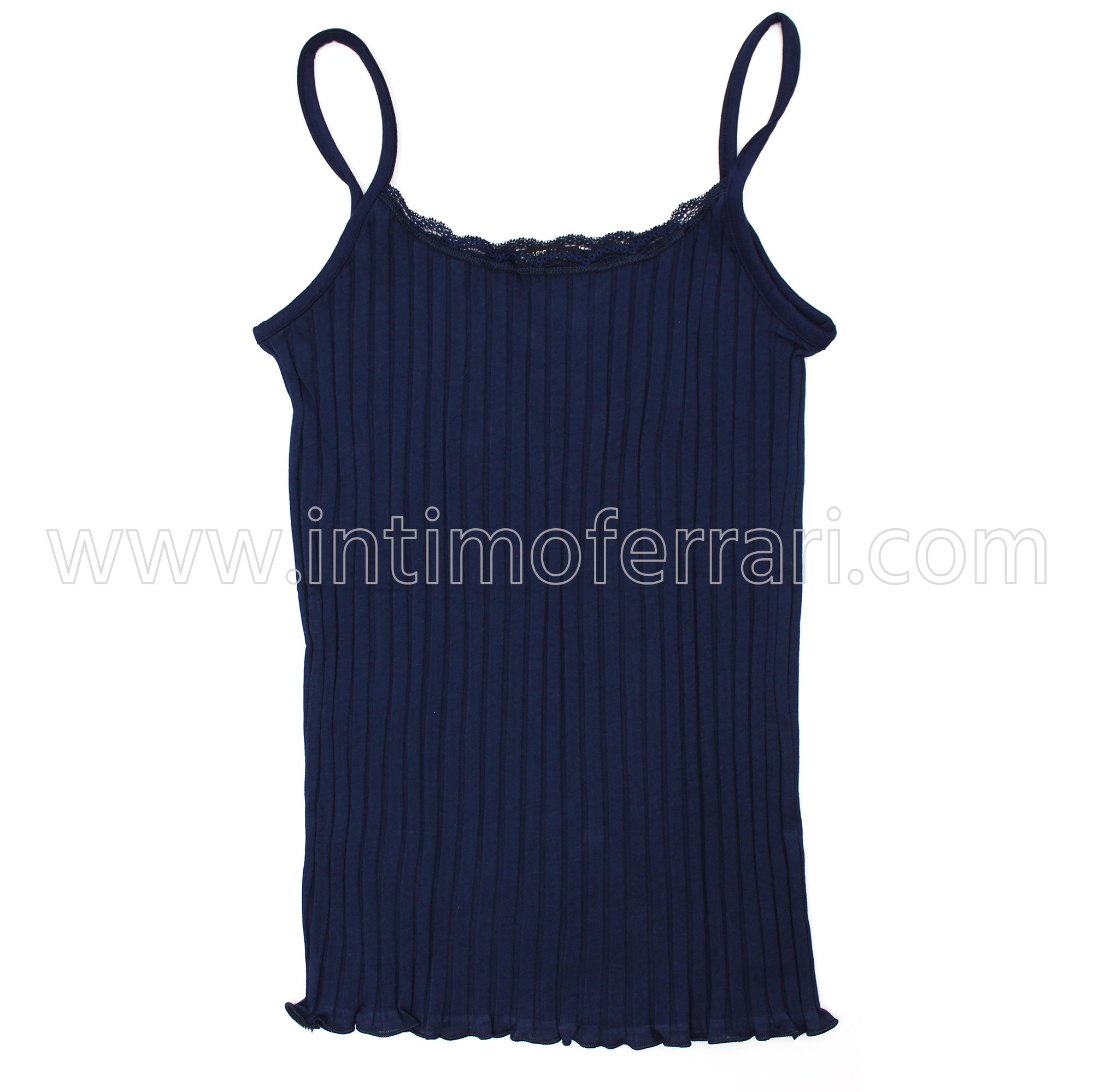 Canottiera a spalla fine in cotone Basic Cotton 6500