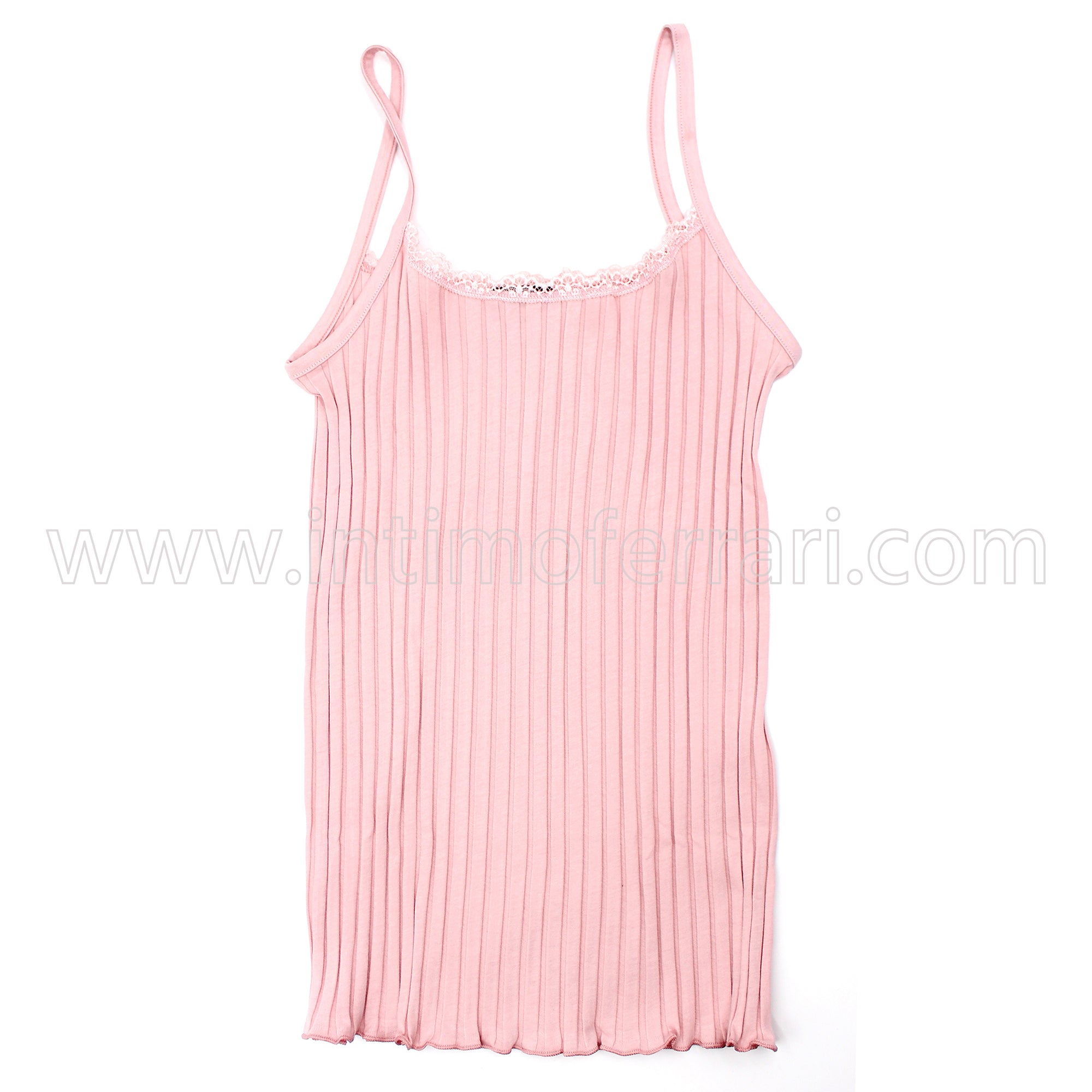 Canottiera a spalla fine in cotone Basic Cotton 6500