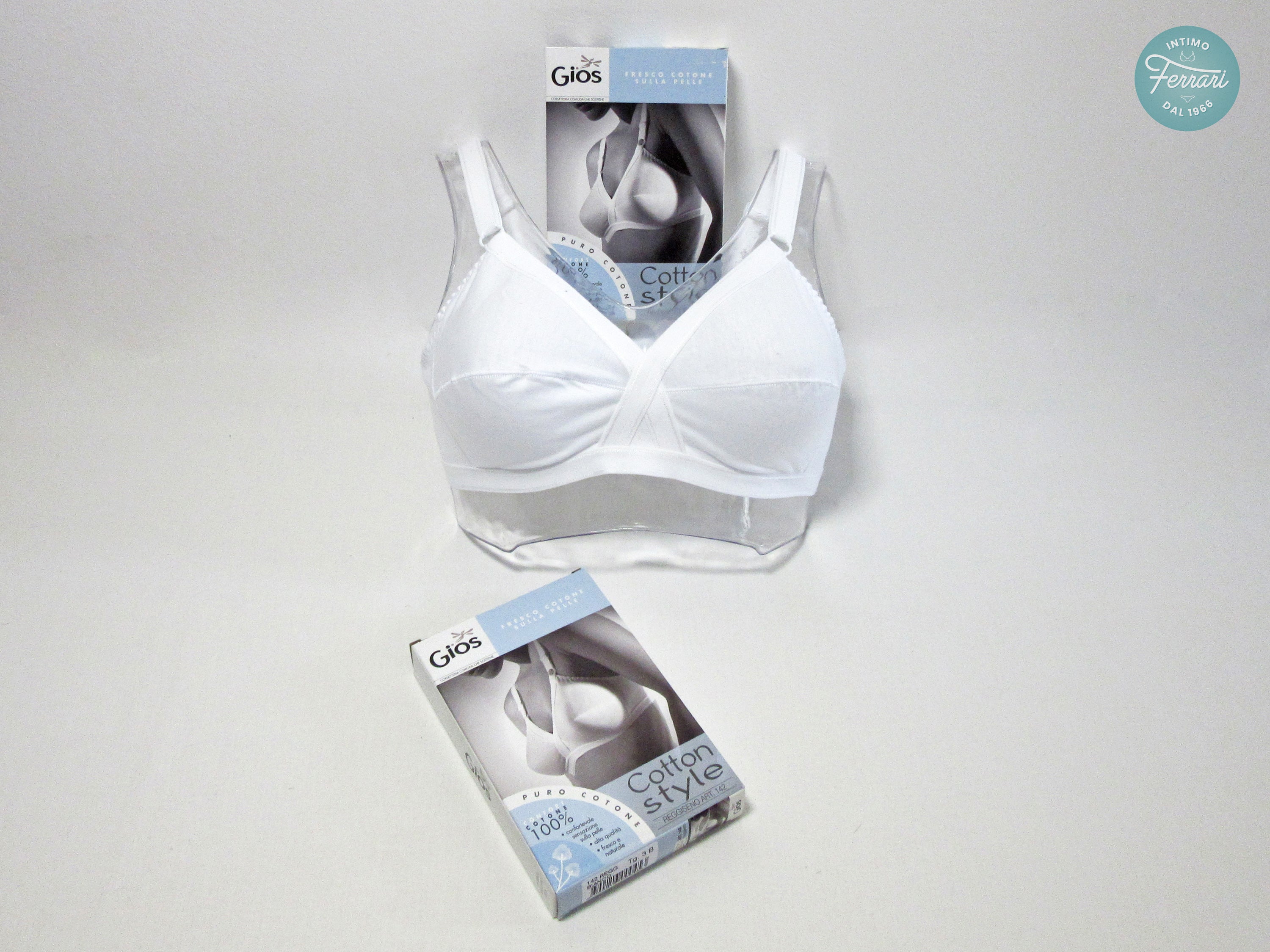 Reggiseno in puro cotone incrociato Gios 142